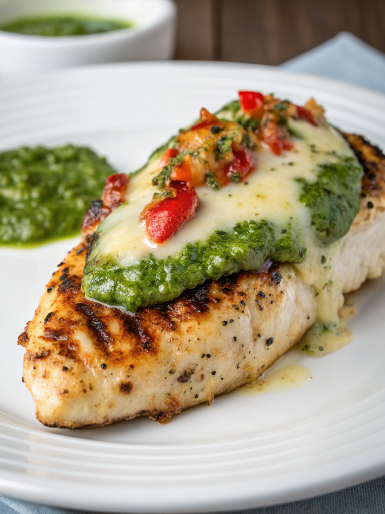 Grilled Salsa Verde Pepper Jack Chicken Recipe