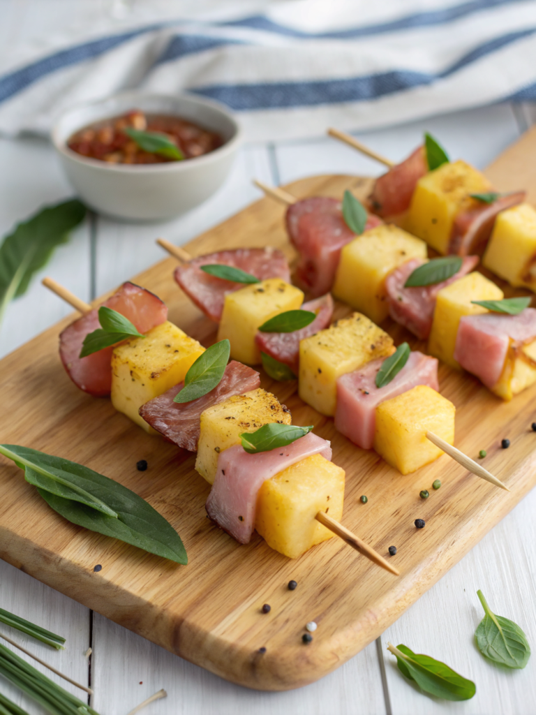 Hawaiian Ham and Pineapple Skewers