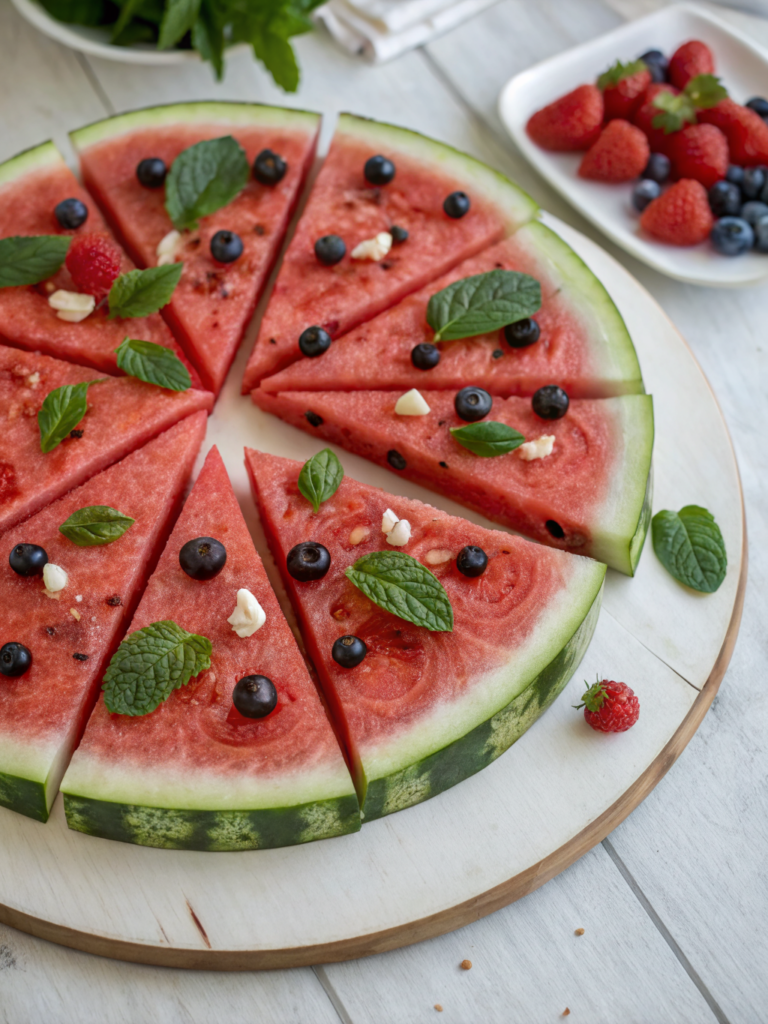Healthy Watermelon Fruit Pizza