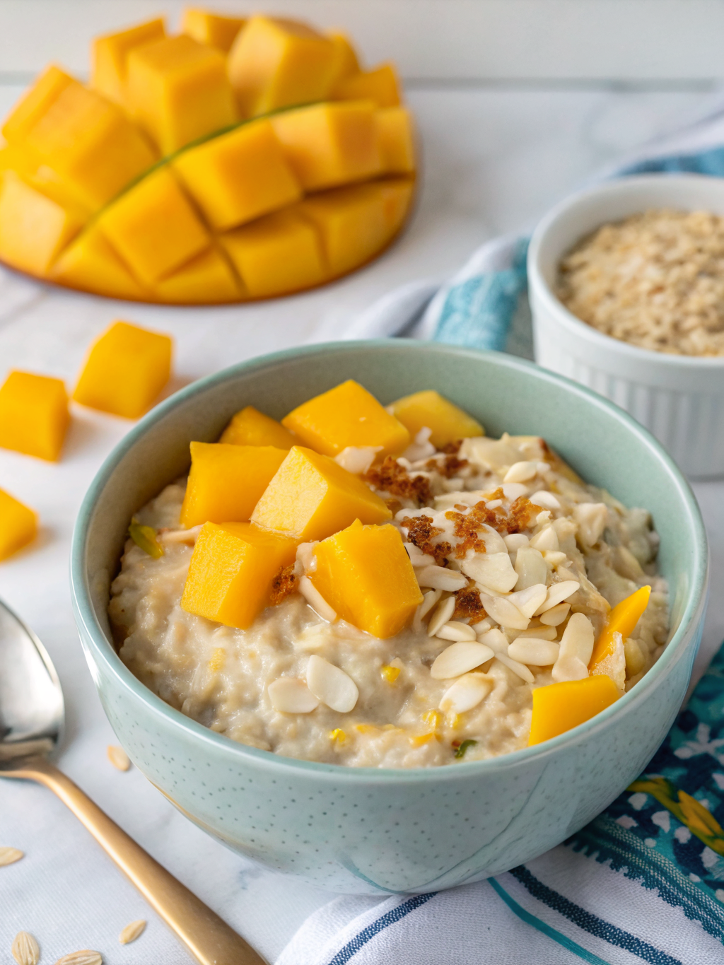Mango Coconut Overnight Oats, Healthy Breakfast Recipes, Overnight Oats Recipe, Oatmeal Recipes