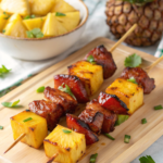 Pineapple BBQ Pork Skewers