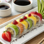 Rainbow Fruit Banana Sushi