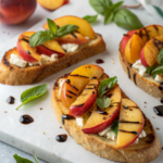 Sun-Kissed Peach Bruschetta