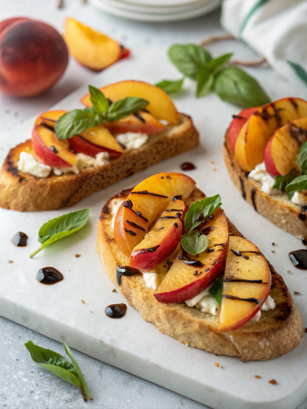 Sun-Kissed Peach Bruschetta