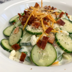 Creamy Cucumber Salad with Bacon and Cheese Recipe