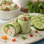 Crunchy Chicken Salad Cucumber Roll Ups