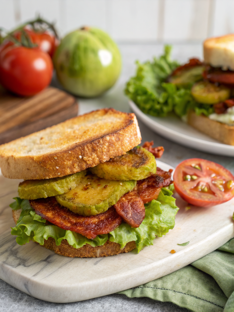 Crunchy Fried Green Tomato BLT Sandwich