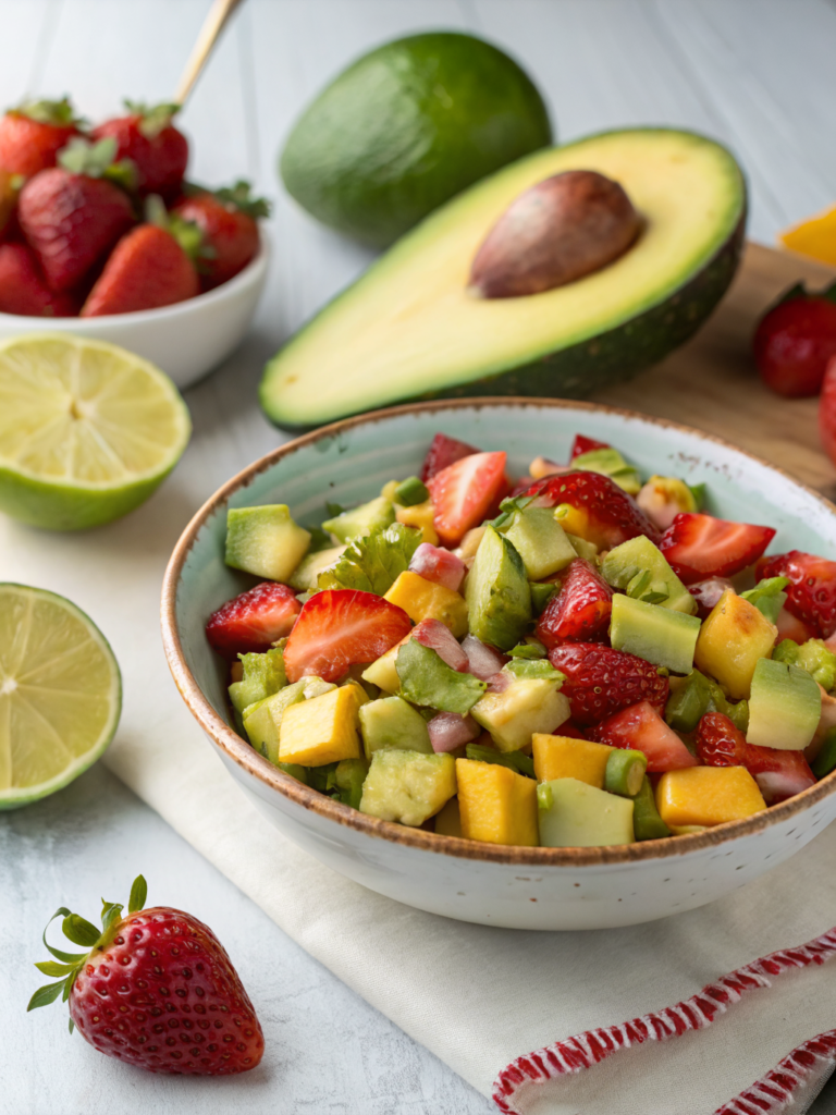 Gorgeous Avocado Strawberry Mango Salsa Recipe