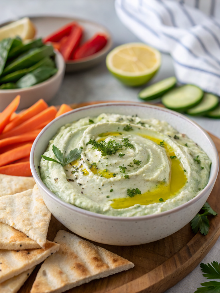 Green Goddess Whipped Feta Dip