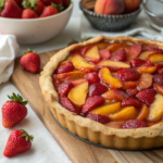 Brown Butter Strawberry Peach Pie