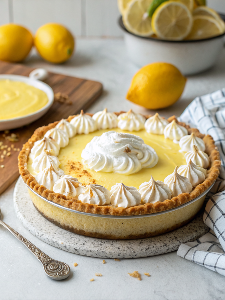 Creamy Magnolia Lemon Pie with Whipped Topping