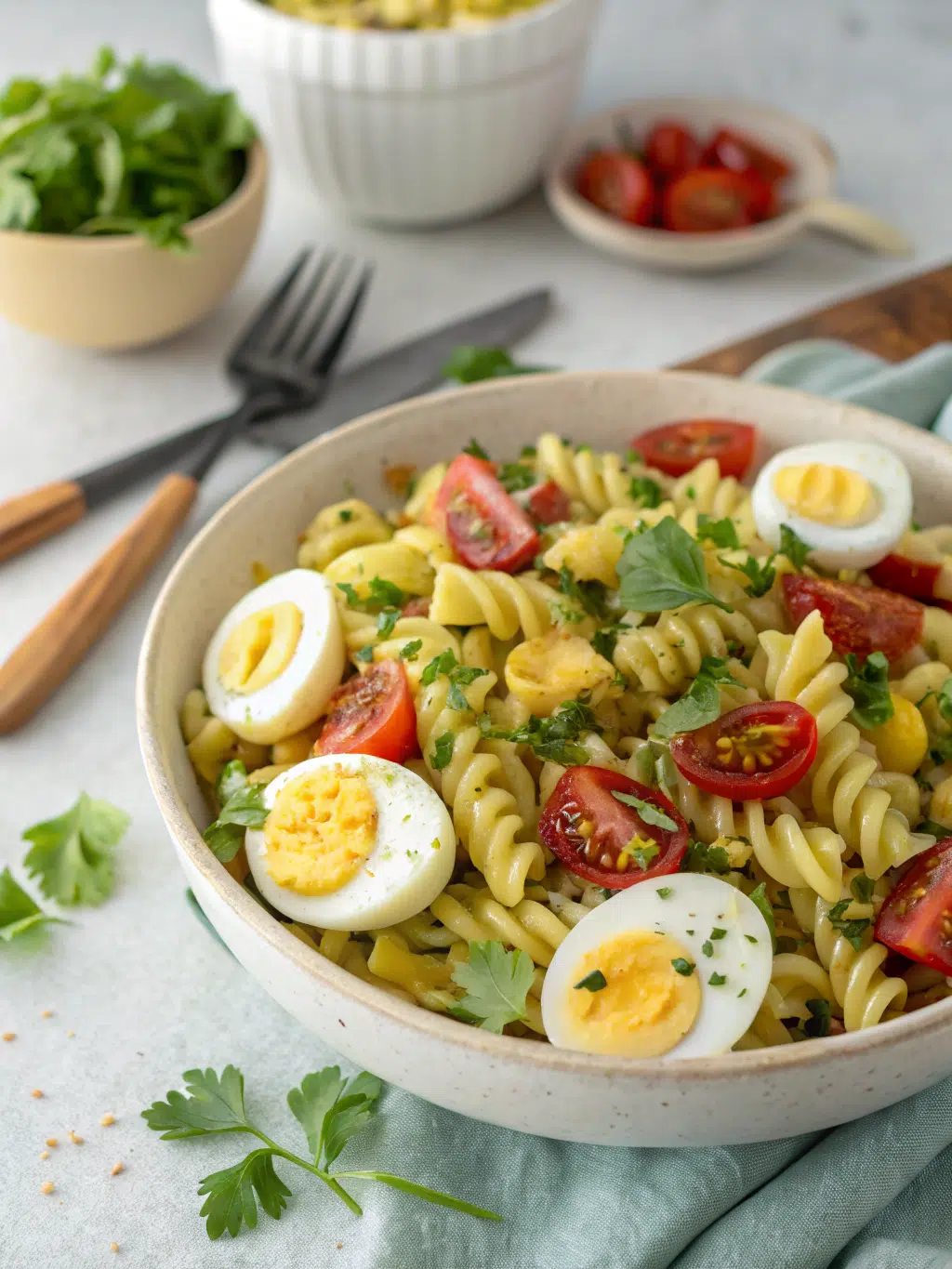 Deviled Egg Pasta Salad