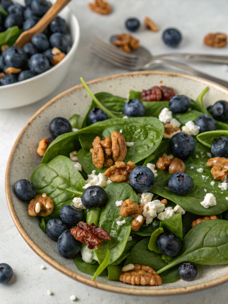 Easy Spinach Blueberry Salad