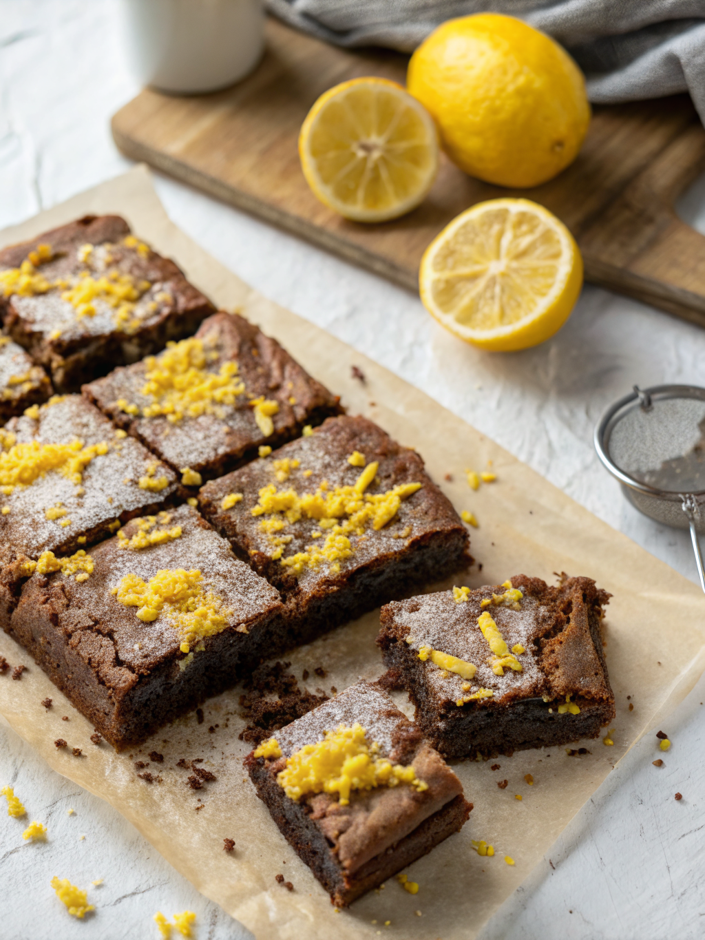 Lemon Brownies: 7 Reasons to Try This Zesty Dessert Recipe 3 A plate of deliciously baked lemon brownies topped with lemon icing and zest