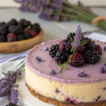 Mini Blackberry Lavender Cheesecakes