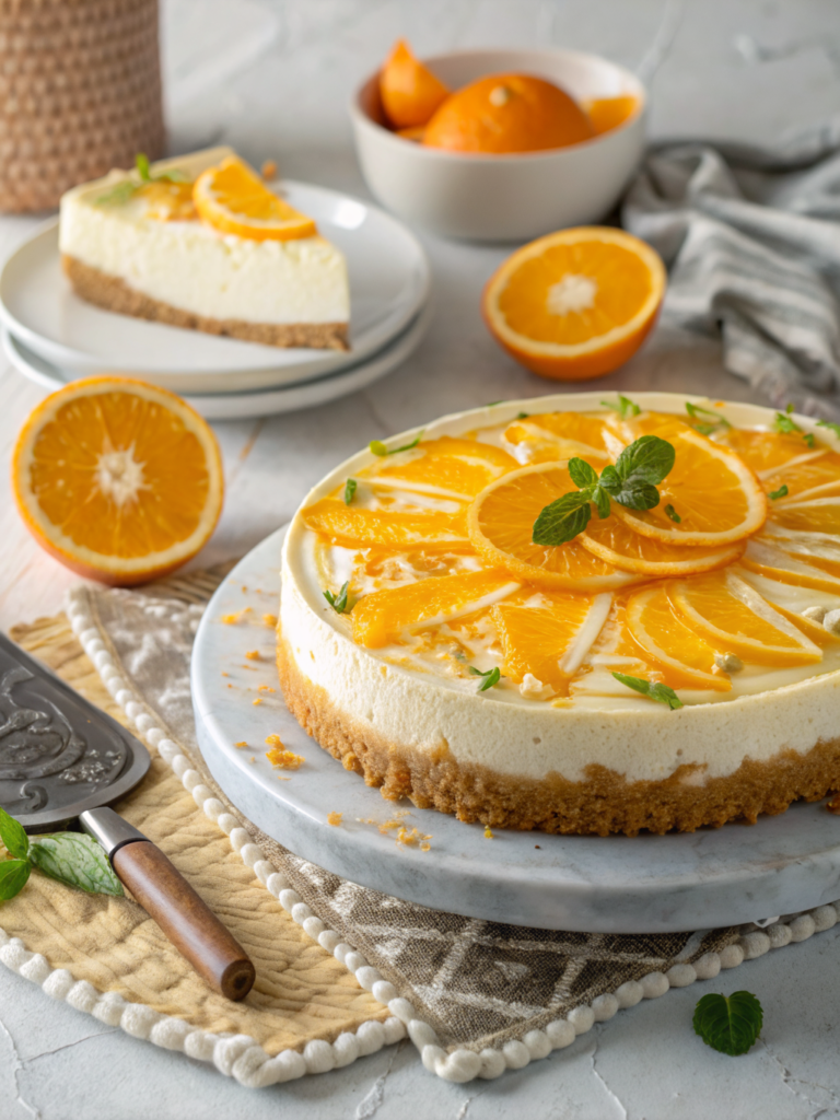 No-Bake Orange Creamsicle Cheesecake