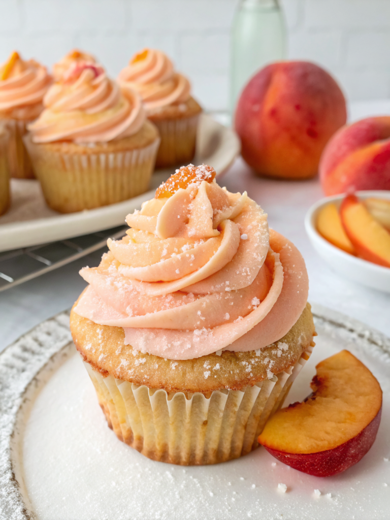 Peach Bellini Cupcakes