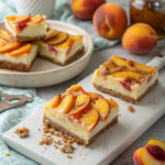 Peach Cobbler Cheesecake Bars Delight