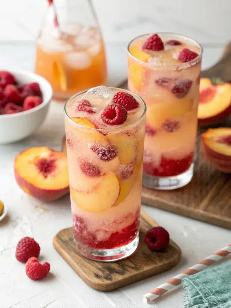 Peach Raspberry Lemonade