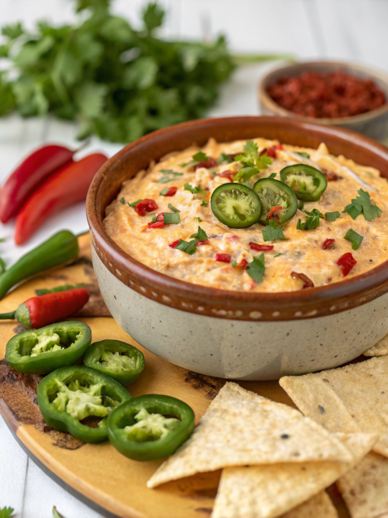 Spicy Roasted Jalapeño Cowboy Cream Cheese Dip Recipe