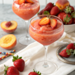 Strawberry and Peach Wine Slushies