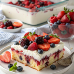 Summer Berry Poke Cake