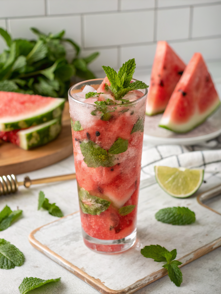 Watermelon Mint Mojito Mocktail