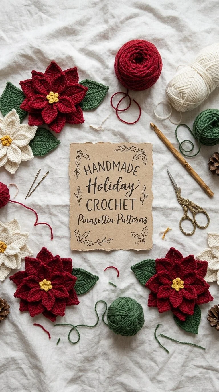 Best 20 Crochet Patterns for a Cozy Christmas Season 29 Christmas Flower Free Crochet Patterns