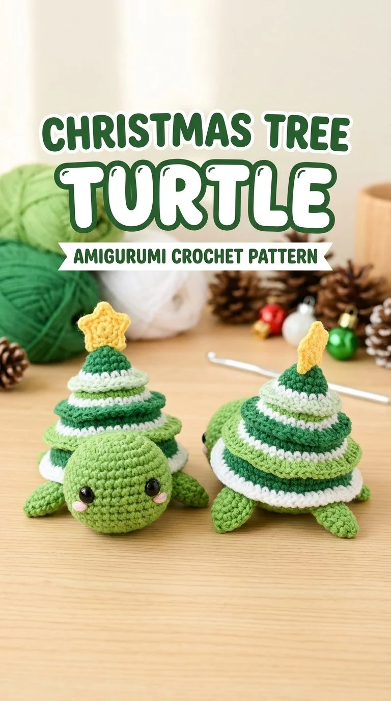 Best 20 Crochet Patterns for a Cozy Christmas Season 77 Christmas Turtle Crochet Pattern - Santa Amigurumi
