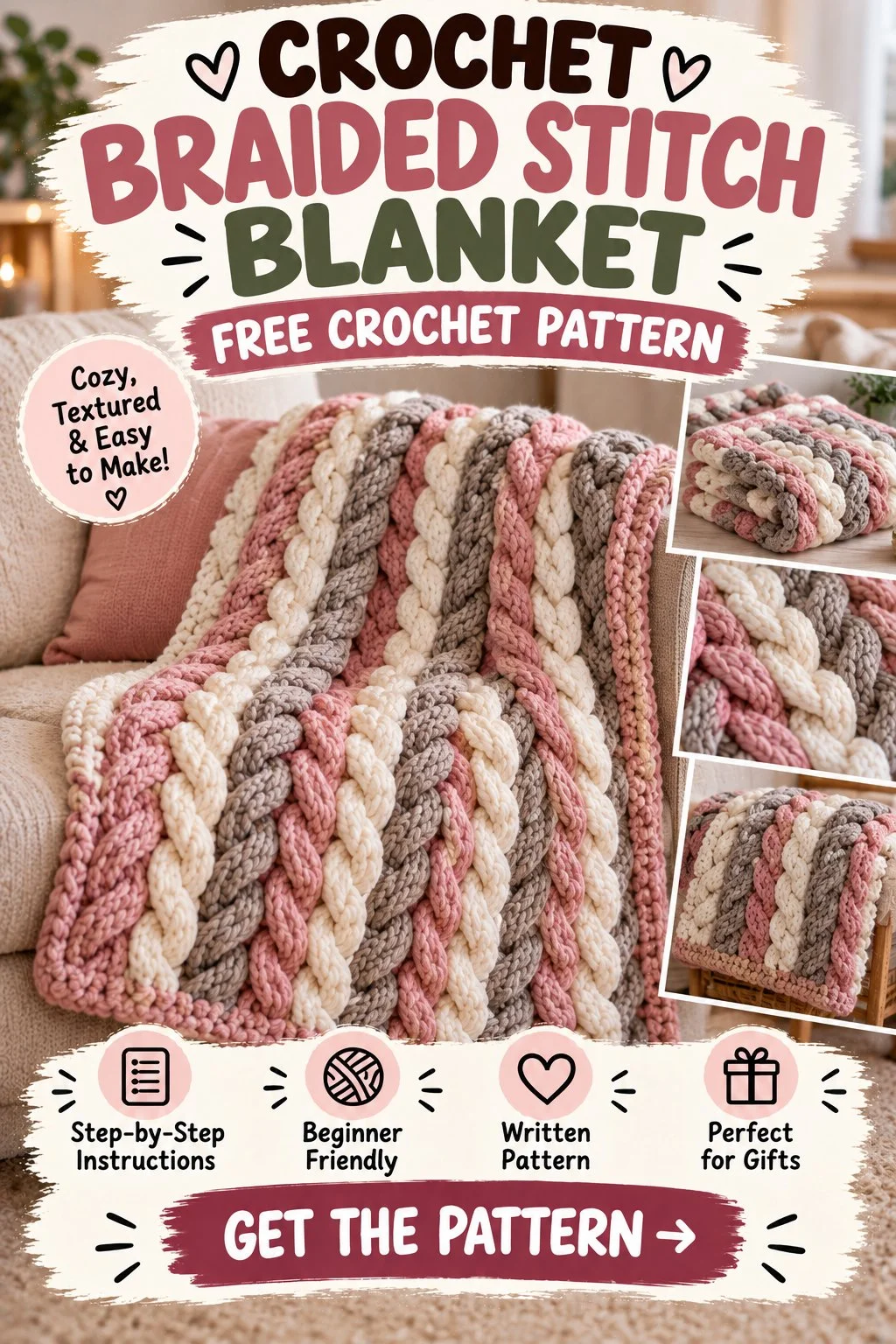 Crochet Braided Stitch Blanket: A Timeless Cozy Classic