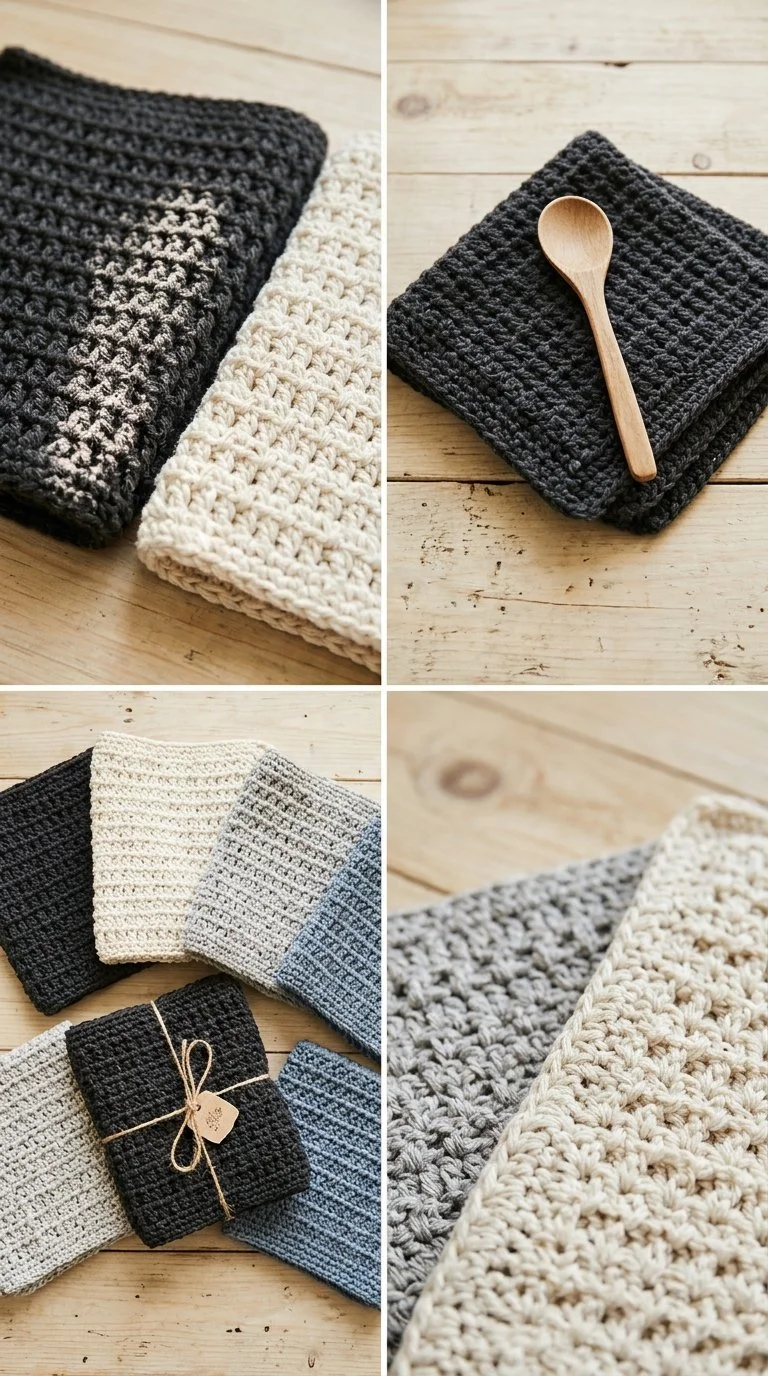 Best 26 Free Crochet Patterns for Winter Accessories and More 33 The All-Purpose Waffle Stitch Crochet Dishcloth Pattern (Free)