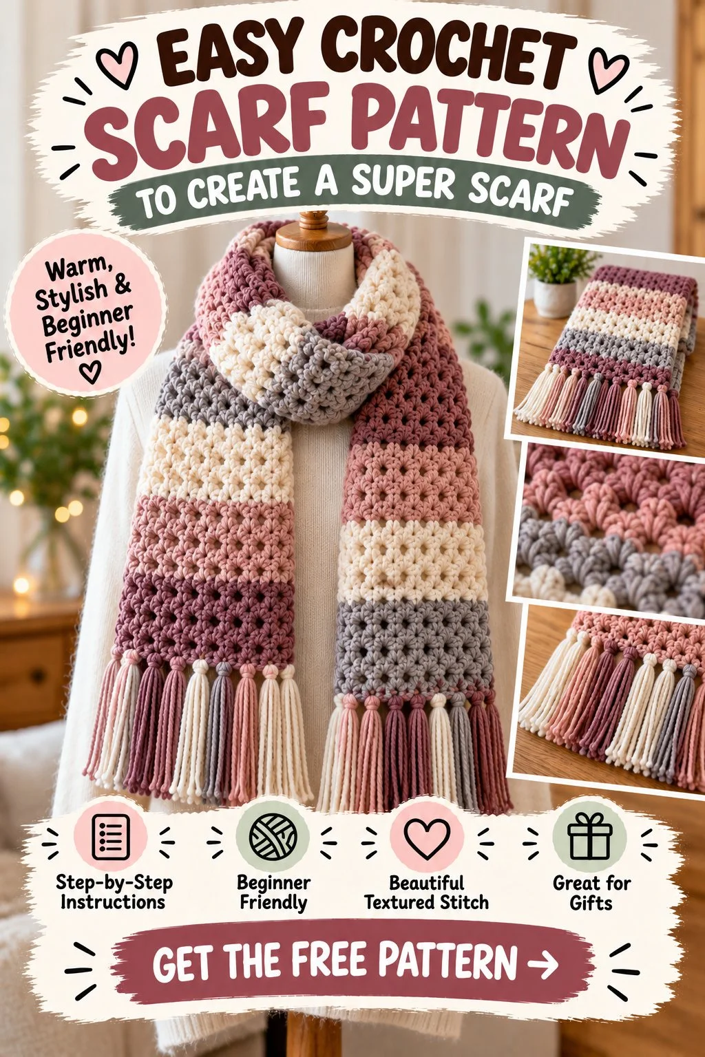 Easy Crochet Scarf Pattern to Create a Super Scarf