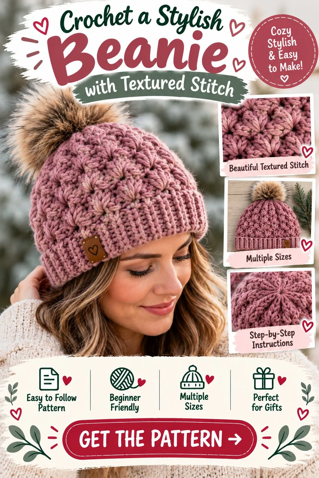 Crochet a Stylish Beanie with Textured Stitch