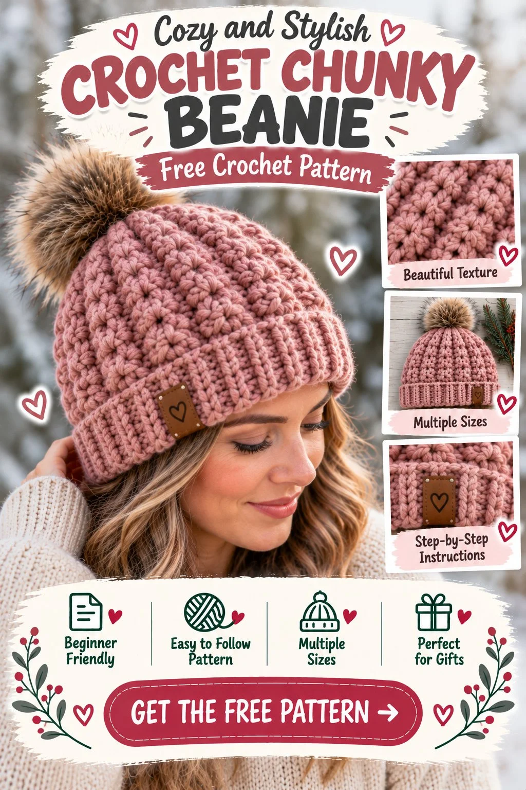Cozy and Stylish Crochet Chunky Beanie Free Crochet Pattern