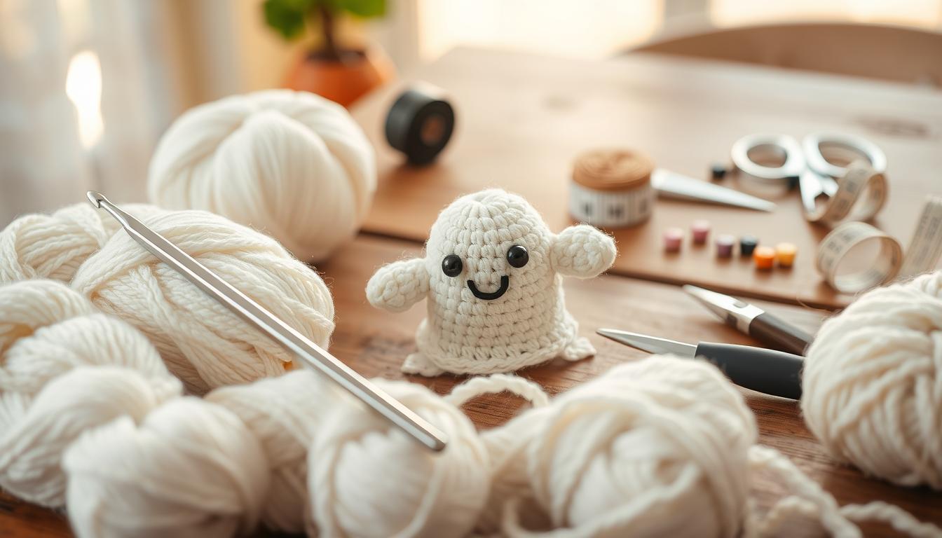 Easy Crochet Ghost Pattern for Quick Halloween Crafts 3 crochet ghost materials