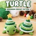 Santa Turtle Amigurumi Crochet Pattern for Christmas