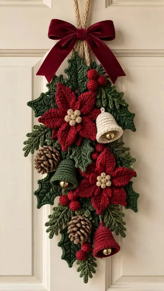 Crochet Christmas Door Swag Pattern — Free Crochet Pattern | amigurumi