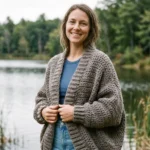 Easy chunky crochet cocoon cardigan sweater pattern guide