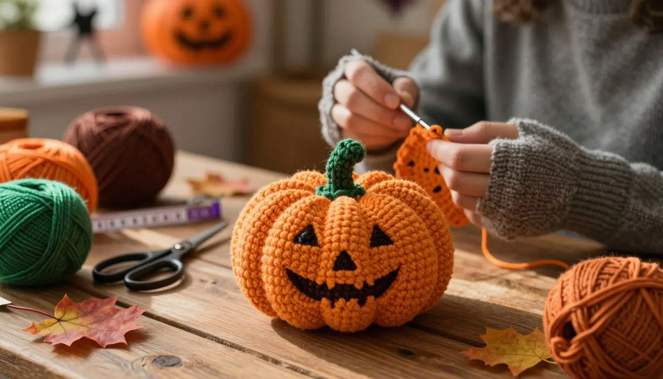 How to Make a Crochet Halloween Pumpkin Step by Step 2 crochet halloween pumpkin