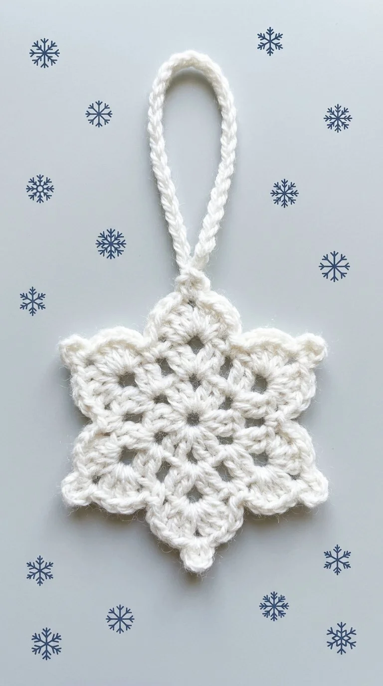 Free Crochet Snowflake Pattern | Simple snowflake crochet pattern free, Holiday crochet, Christmas crochet patterns free