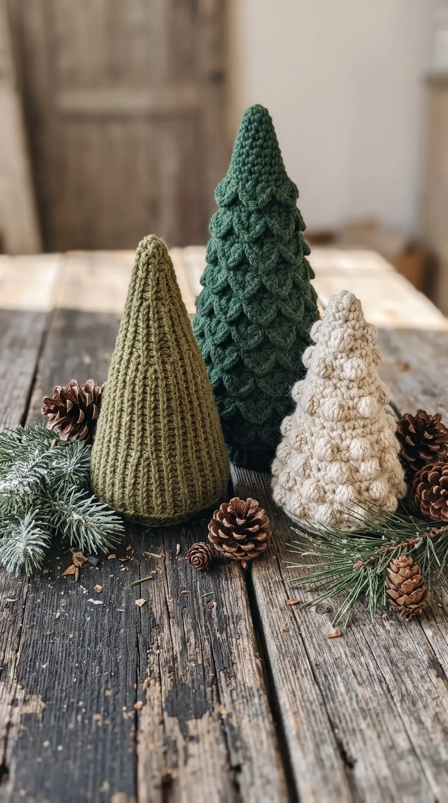 Rustic Alpine Spiral Christmas Tree Free Crochet Pattern