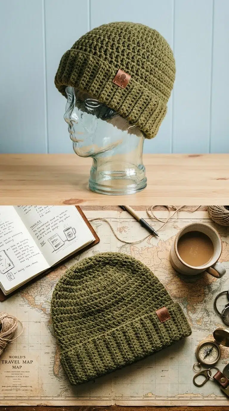 Wanderlust Beanie Free Crochet Hat Pattern